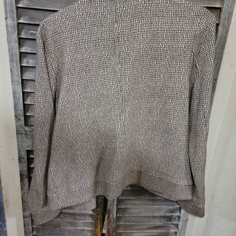 Brown And Cream Textured Jacket - Picture 2 of 3